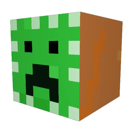_Mindset Minecraft avatar head, 3D render