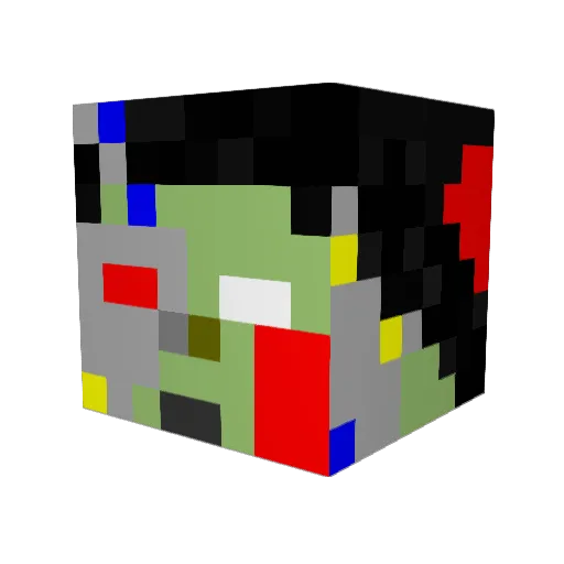 _MineCat327_ Minecraft avatar head, 3D render