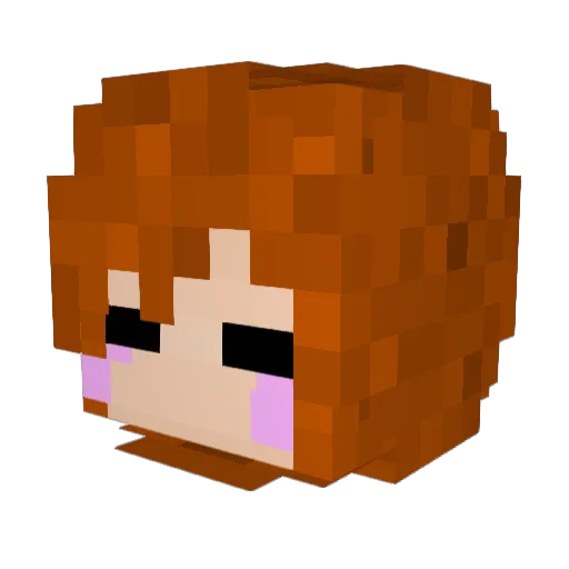 _MineCat Minecraft avatar head, 3D render