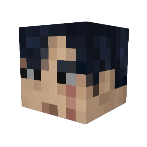 _MineGod Minecraft avatar head, 3D render