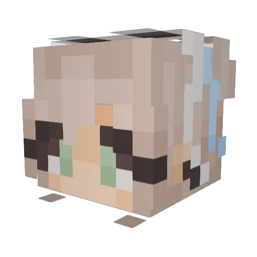 _Minga_ Minecraft avatar head, 3D render