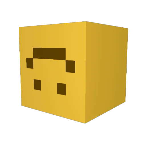 _Mini_Bean_ Minecraft avatar head, 3D render