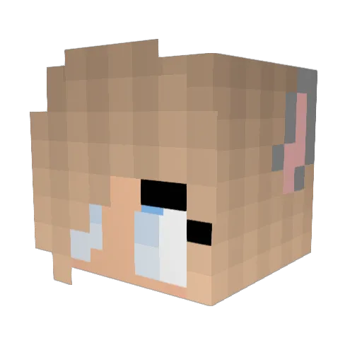 _Mini_Cupcake_ Minecraft avatar head, 3D render