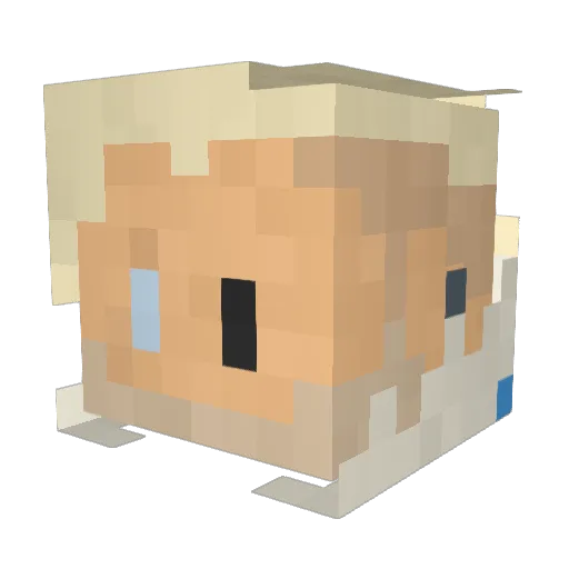 _Minokawa_ Minecraft avatar head, 3D render