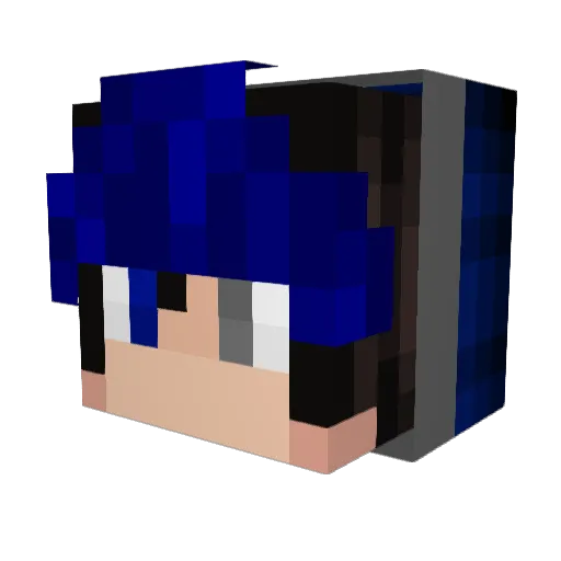 _MintWolfy_ Minecraft avatar head, 3D render