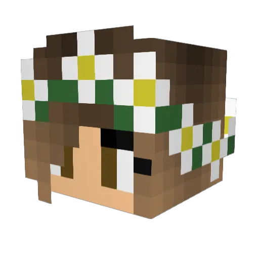 _Minttea_ Minecraft avatar head, 3D render