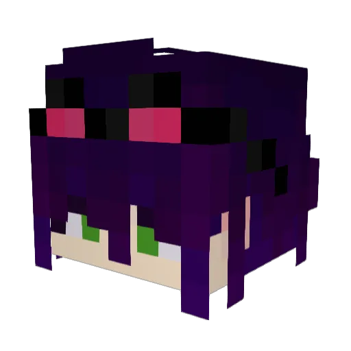 _MiraFin_ Minecraft avatar head, 3D render