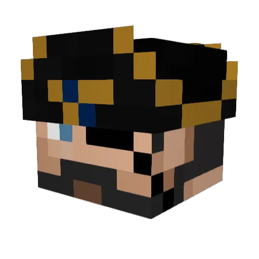 _Miraak Minecraft avatar head, 3D render