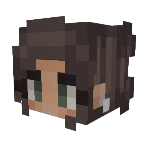 _Mirawr Minecraft avatar head, 3D render