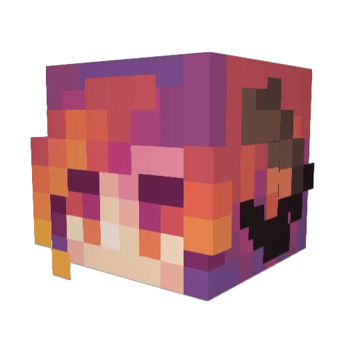_Mirra_ Minecraft avatar head, 3D render