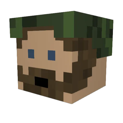 _Mischer_ Minecraft avatar head, 3D render