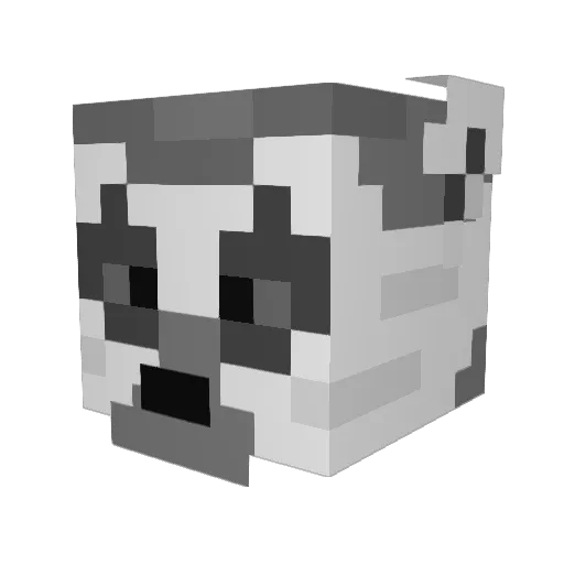 _MissMJ Minecraft avatar head, 3D render