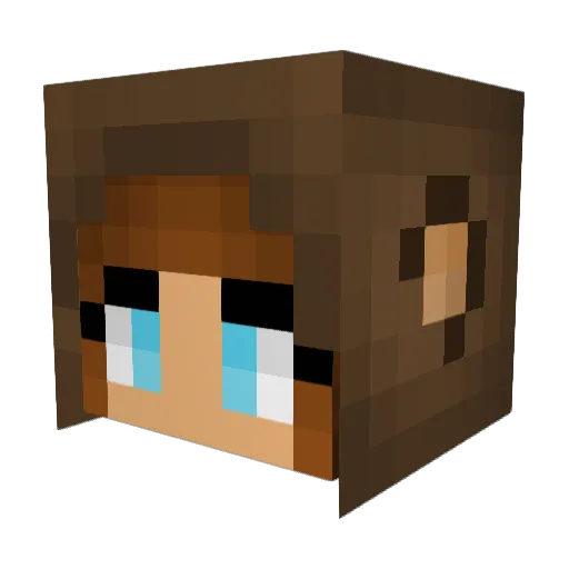 _MissMonkey_ Minecraft avatar head, 3D render