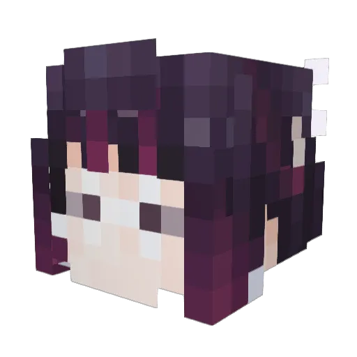 _Miss_Furina_ Minecraft avatar head, 3D render