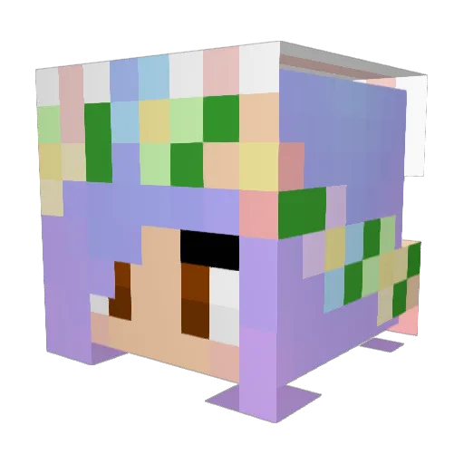 _Missvivian_ Minecraft avatar head, 3D render