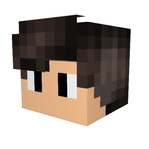 _MisterKnister_ Minecraft avatar head, 3D render