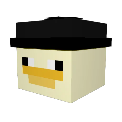 _Mister_Duck_ Minecraft avatar head, 3D render