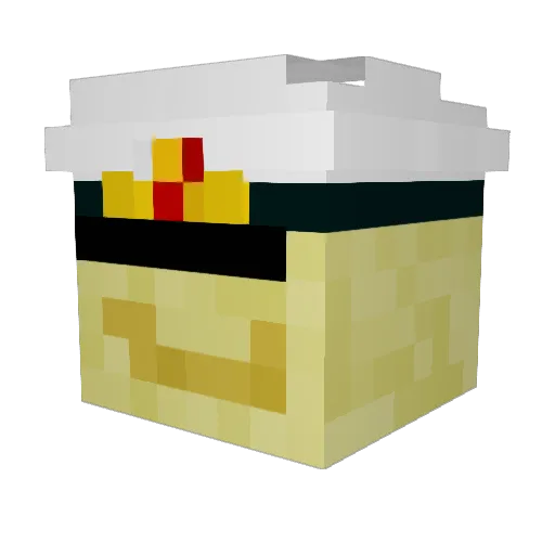 _Mister_E Minecraft avatar head, 3D render