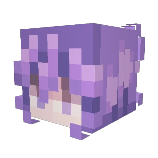 _Mistlight Minecraft avatar head, 3D render