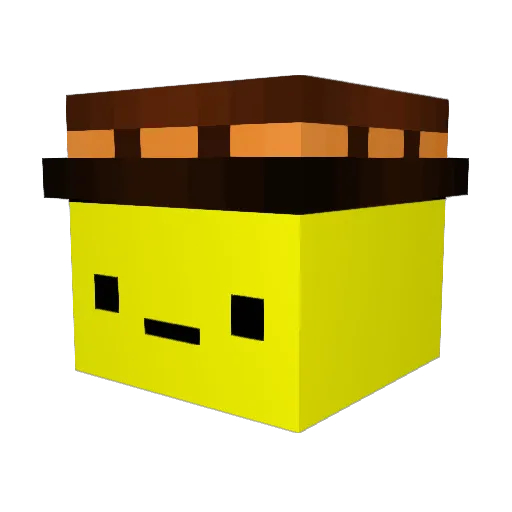 _Mitz_ Minecraft avatar head, 3D render