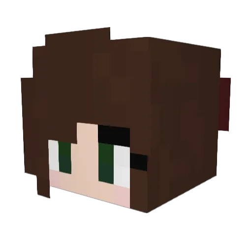 _Miuke Minecraft avatar head, 3D render