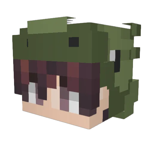 _MixKung_ Minecraft avatar head, 3D render