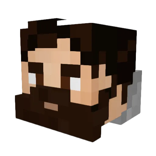 _MizharkPlay_ Minecraft avatar head, 3D render