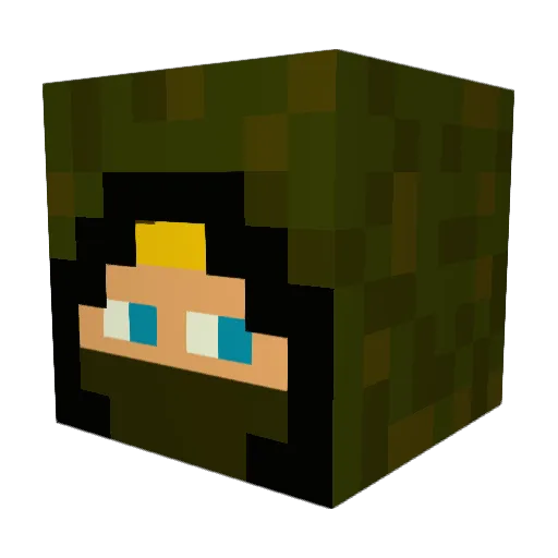 _Mnementh Minecraft avatar head, 3D render