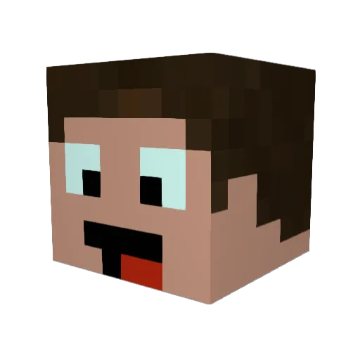 _Moehre_ Minecraft avatar head, 3D render