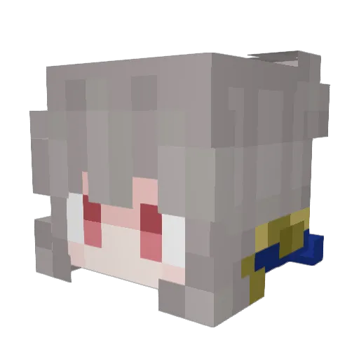 _Mok_ Minecraft avatar head, 3D render