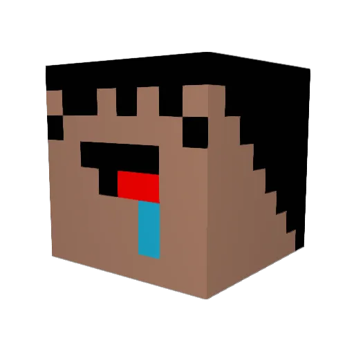 _Momba Minecraft avatar head, 3D render