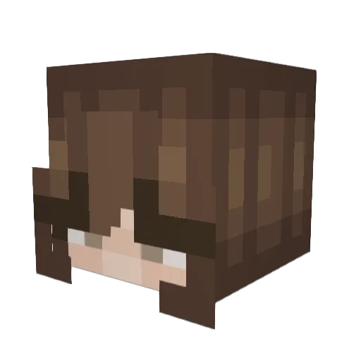 _Monicaa Minecraft avatar head, 3D render