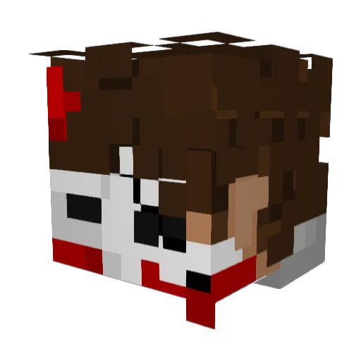 _Monitor Minecraft avatar head, 3D render