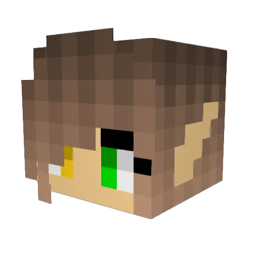 _MonkeyJoy_ Minecraft avatar head, 3D render