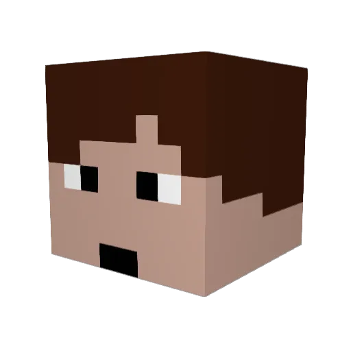 _Monkey_Boy Minecraft avatar head, 3D render
