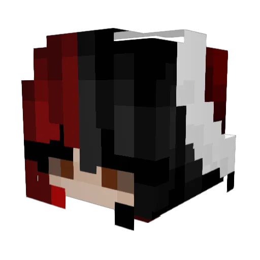 _Monkey_D_Luffyy Minecraft avatar head, 3D render