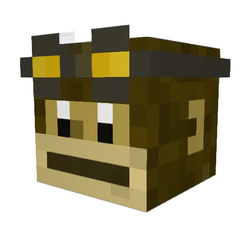 _Monkeypac_ Minecraft avatar head, 3D render