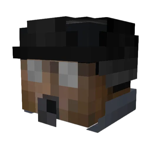 _Monsieur_Teddy Minecraft avatar head, 3D render