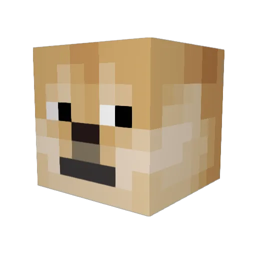 _Montse_ Minecraft avatar head, 3D render