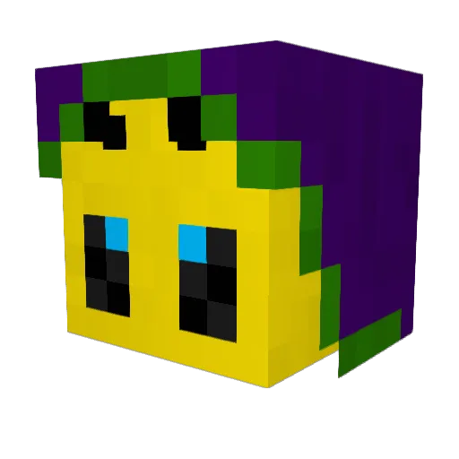 _MoonBee_ Minecraft avatar head, 3D render