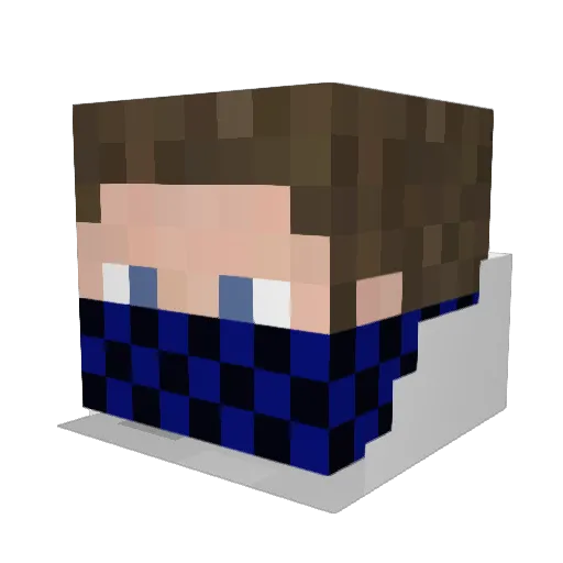 _MoonTea Minecraft avatar head, 3D render