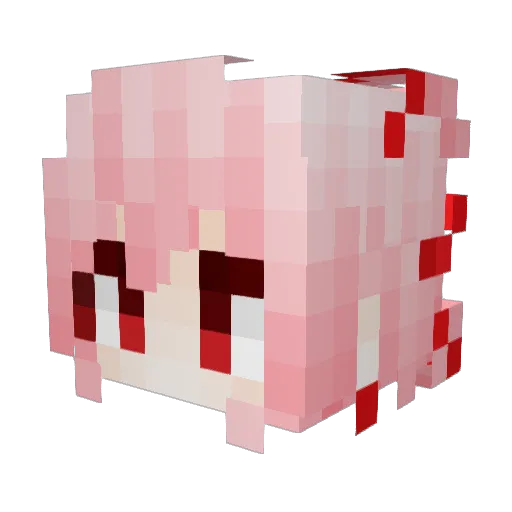 _Moonsongs Minecraft avatar head, 3D render