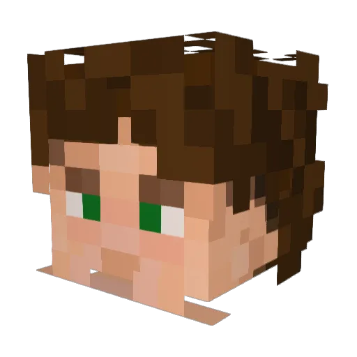 _Mopez_ Minecraft avatar head, 3D render