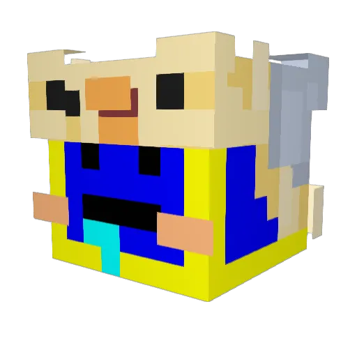 _Morning_ Minecraft avatar head, 3D render