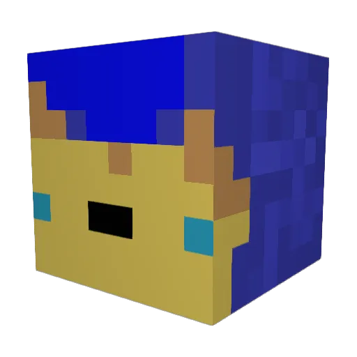_Mortug_ Minecraft avatar head, 3D render