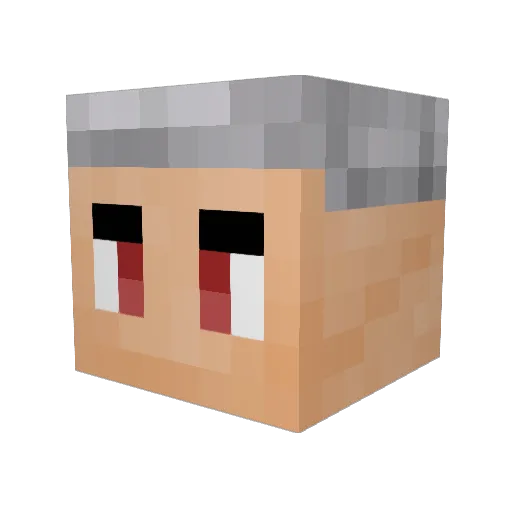 _MortyGamingYT_ Minecraft avatar head, 3D render