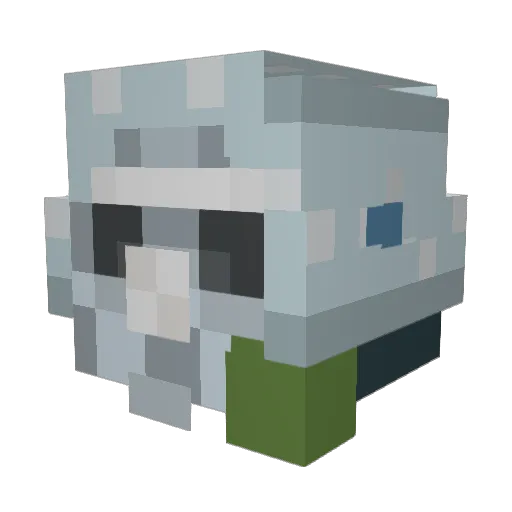 _Moth_Mania_ Minecraft avatar head, 3D render