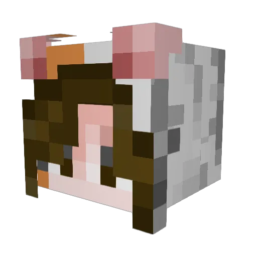 _Mousesir_ Minecraft avatar head, 3D render