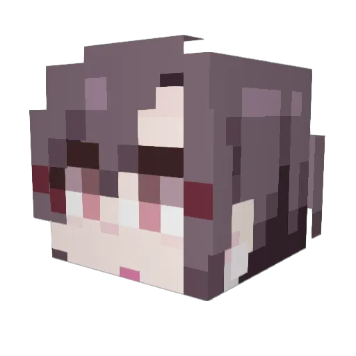 _Mouthful Minecraft avatar head, 3D render