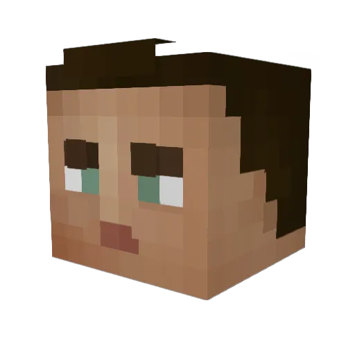 _Mover Minecraft avatar head, 3D render